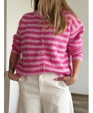 PULL ROSE RAYÉ - SETTA