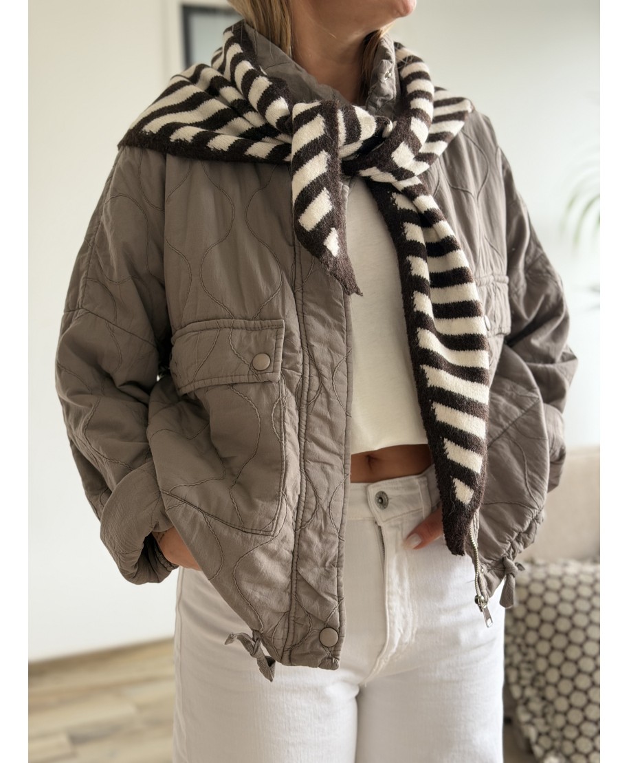 VESTE MATELASSÉE TAUPE - LORA