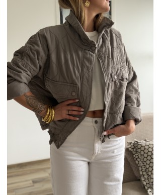 VESTE MATELASSÉE TAUPE - LORA