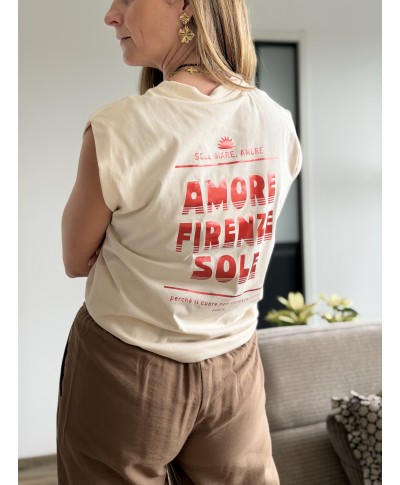 T-SHIRT BEIGE GARCIA - SOLE