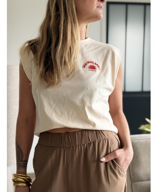 T-SHIRT BEIGE GARCIA - SOLE