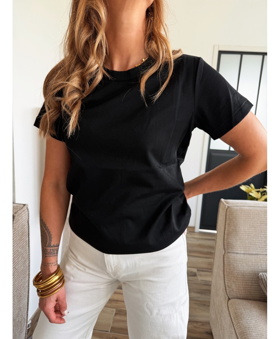 TEE SHIRT COTON NOIR BILLIE