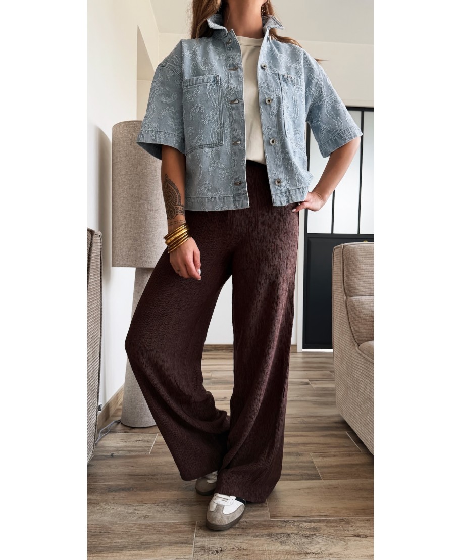 PANTALON PALAZZO CHOCOLAT