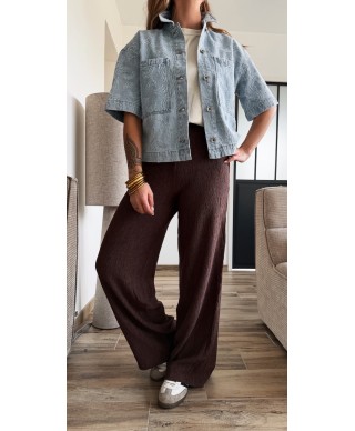PANTALON PALAZZO CHOCOLAT