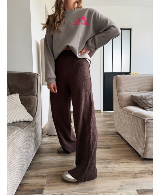 PANTALON PALAZZO CHOCOLAT