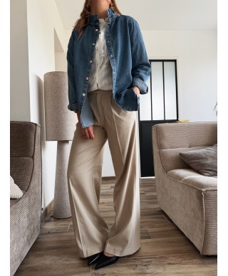 PANTALON COSTUME BEIGE ALBAN