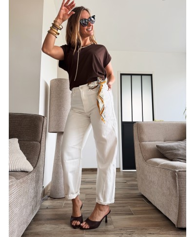 TEE SHIRT CHOCOLAT COL V GARCIA