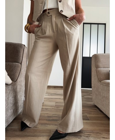 PANTALON COSTUME BEIGE ALBAN