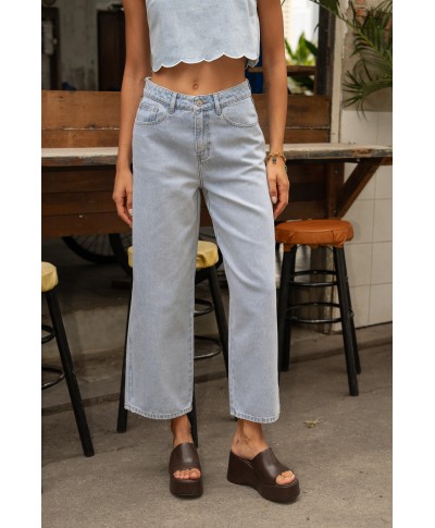 JEAN CROPPED colombe blue