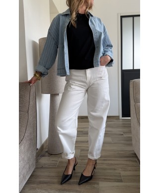 Veste en jeans à rayures laly