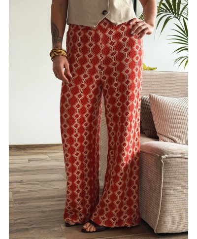 PANTALON CROCHET ORANGE - MAIA