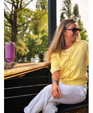 PULL SANS MANCHES JAUNE - MANON