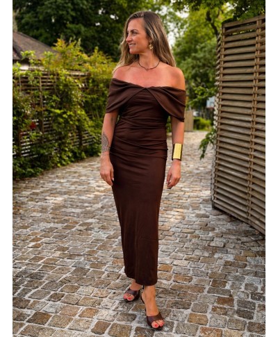 ROBE LONGUE MARRON - NOMA