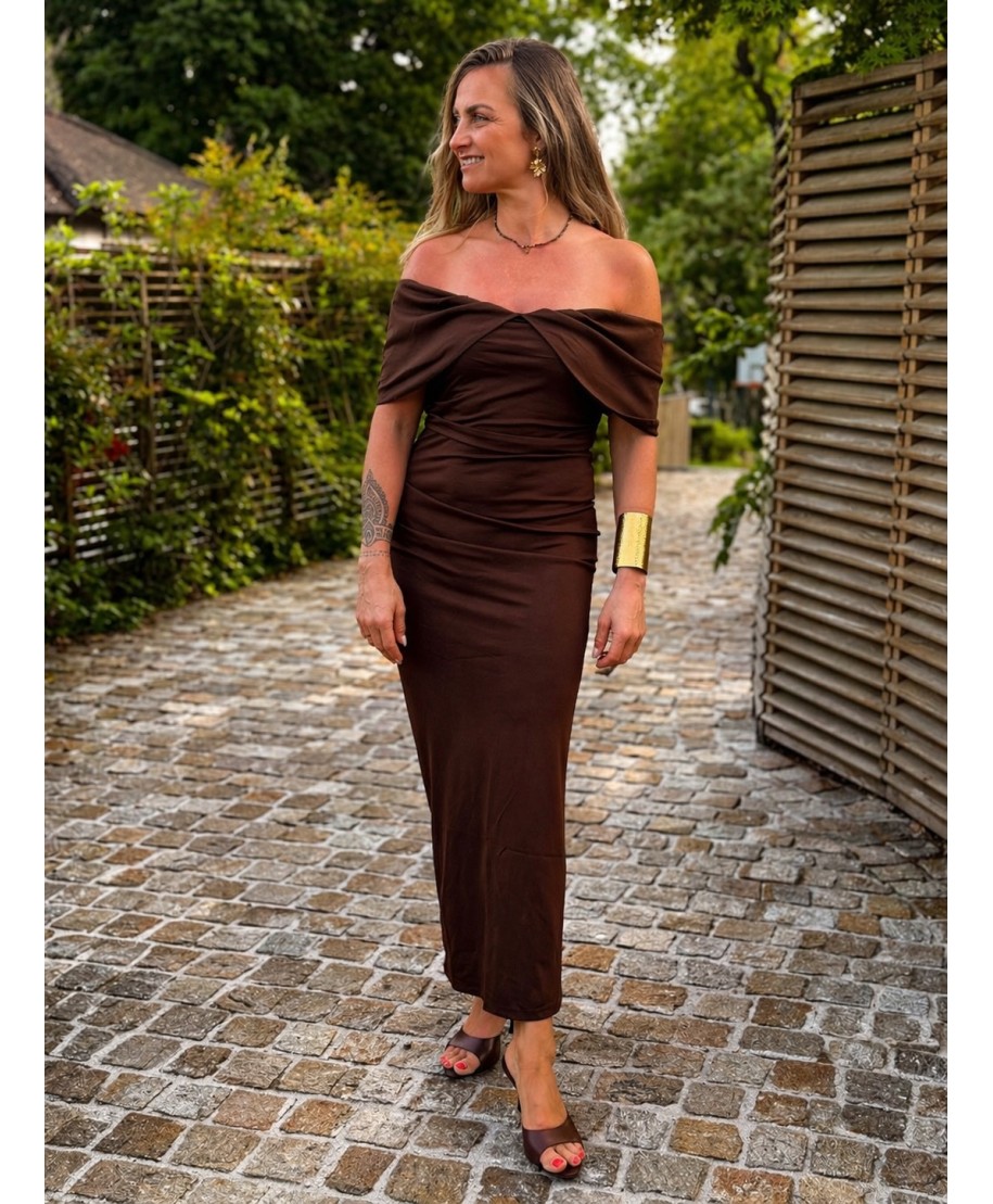 ROBE LONGUE MARRON - NOMA