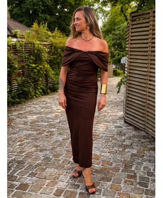 ROBE LONGUE MARRON - NOMA