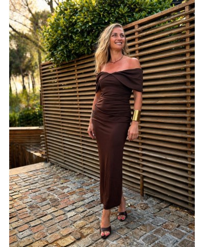ROBE LONGUE MARRON - NOMA