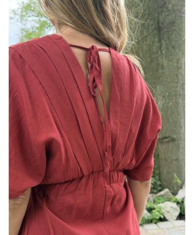 ROBE LONGUE TERRACOTA - VALENE