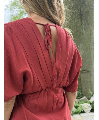 ROBE LONGUE TERRACOTA - VALENE