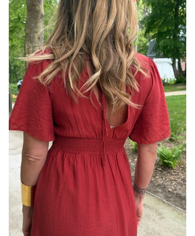 ROBE LONGUE TERRACOTA - OMA