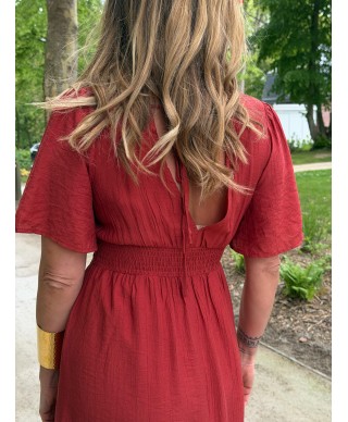 ROBE LONGUE TERRACOTA - OMA