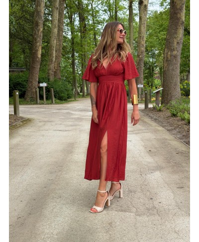 ROBE LONGUE TERRACOTA - OMA