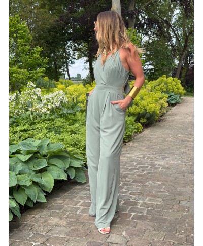 COMBINAISON PANTALON VERT D'EAU - LOLA