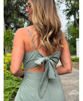 COMBINAISON PANTALON VERT D'EAU - LOLA