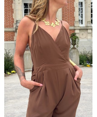 COMBINAISON PANTALON MARRON - LOLA