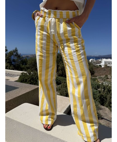 PANTALON RAYÉ JAUNE - ICARE