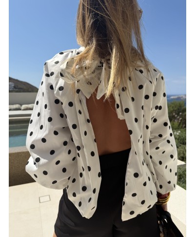 BLOUSE BLANCHE À POIS - FLORA
