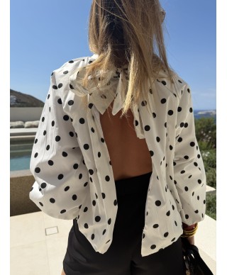 BLOUSE BLANCHE À POIS - FLORA