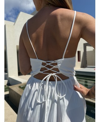 ROBE LONGUE BLANCHE - DAPHNÉ