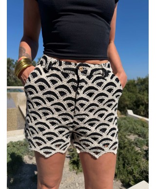 SHORT CROCHET NOIR ET BLANC - GEORGIOS