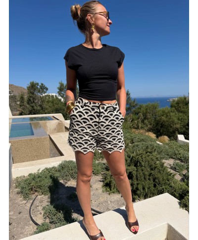 SHORT CROCHET NOIR ET BLANC - GEORGIOS