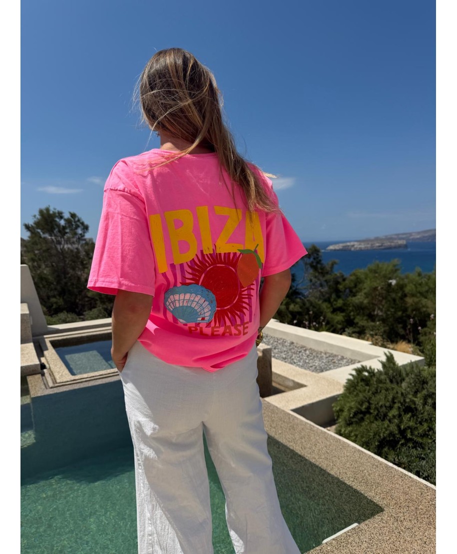 T-SHIRT ROSE - IBIZA