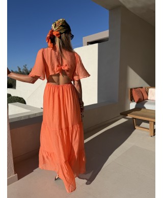 ROBE LONGUE ORANGE - ALTHÉA