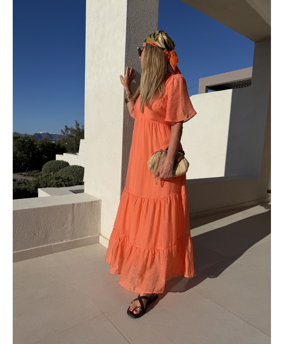 ROBE LONGUE ORANGE - ALTHÉA
