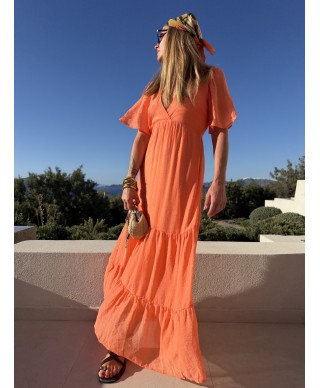 ROBE LONGUE ORANGE - ALTHÉA