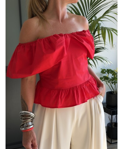 BLOUSE ROUGE - FARA