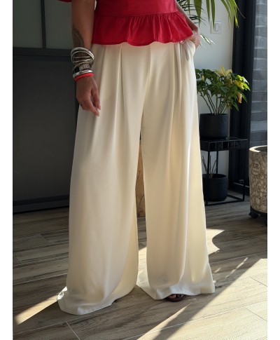 PANTALON BLANC LARGE - SALI