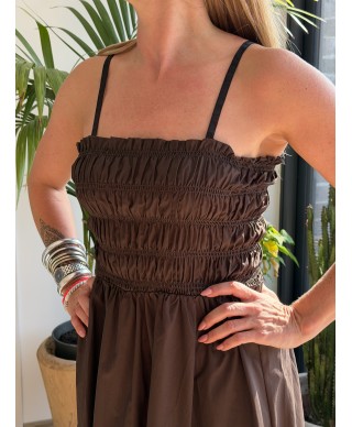 ROBE LONGUE MARRON - ASMA