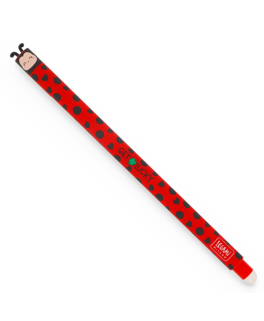 STYLO A ENCRE GEL EFFACABLE LADYBUG - GET LUCKY