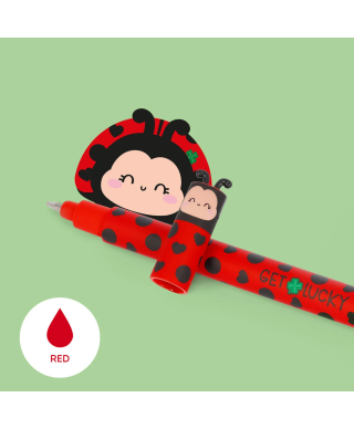 STYLO A ENCRE GEL EFFACABLE LADYBUG - GET LUCKY