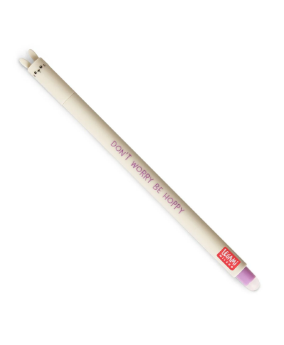 STYLO A ENCRE GEL EFFACABLE BUNNY - DON'T WORRY BE HOPPY