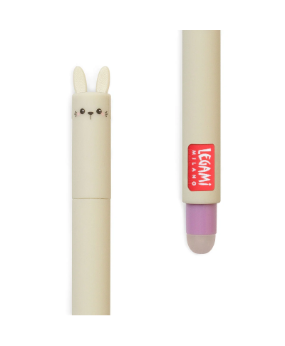 STYLO A ENCRE GEL EFFACABLE BUNNY - DON'T WORRY BE HOPPY