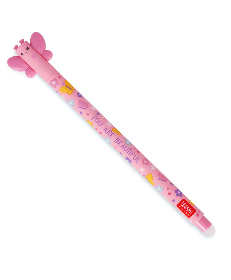 STYLO A ENCRE GEL EFFACABLE BUTTERFLY - YOU ARE BEAUTIFUL