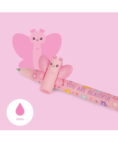 STYLO A ENCRE GEL EFFACABLE BUTTERFLY - YOU ARE BEAUTIFUL