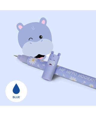 STYLO A ENCRE GEL EFFACABLE HIPPO - HIP HIPPO HOORAY