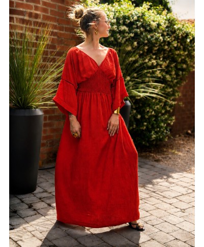 ROBE LONGUE ROUGE - ELISE