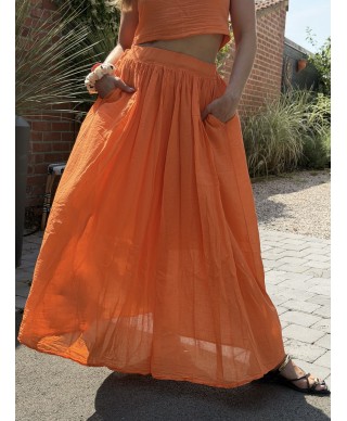 JUPE LONGUE ORANGE - FIONA